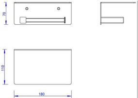 Plieger Altea toiletrolhouder met plateau geborsteld chroom