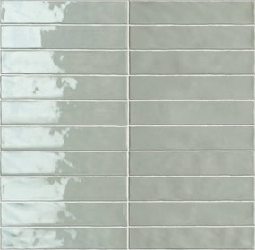 Wandtegel groen visgraat Sartoria Vernici 25x5cm summer vibes glans gerectificeerd