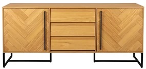 Dressoir Visgraat Eiken - 180x45x80cm.