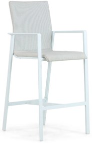 Barstoel Aluminium/textileen Wit Lifestyle Garden Furniture Rome