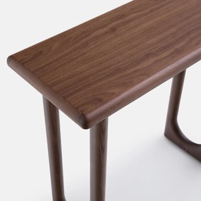 Nachtkastje, massief notenhout en fineer, massief essen, breedte 80 cm, DOUVE