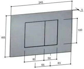 Hotbath Bas drukplaat voor Geberit UP320/UP720/TECE chroom