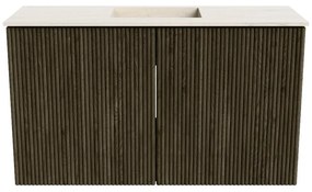 Mondiaz Joya DLux 70cm toiletmeubel shadow met wastafel faye midden zonder kraangat meli