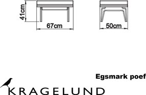 Scandinavische Hocker Met Eiken