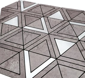 Zelfklevende Mozaïektegels Metaal | Driehoek Grijs Zilver | 28,7×33,1 cm | Keuken, Bad &amp; WC