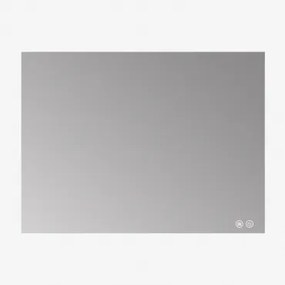 Rechthoekige Wandspiegel Voor Badkamer Met Led-licht En Anti-condens 120x90 Cm Sivren Transparant - Sklum