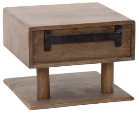 Zwevend Nachtkastje Met Hangende Plank - 35x35x27cm.