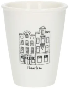 Gevel mok, Haarlem, porselein, 200 ml