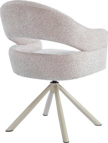 Eetkamerstoel Met Open Rug Beige Beige