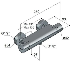 Hotbath Cobber Thermostatische Douchekraan Chroom B008