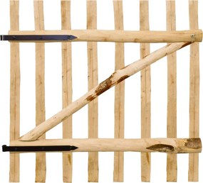 vidaXL Poort enkel 100x100 cm hazelaarhout