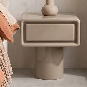 Nachtkastje Hoogglans Beige - 51x39x52cm.