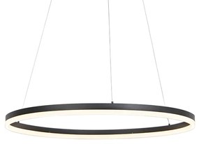 Design hanglamp zwart 80 cm incl. LED 3-staps dimbaar - Anello Design rond Binnenverlichting Lamp