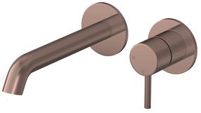 Hotbath Buddy inbouw wastafelkraan 18cm geborsteld koper PVD