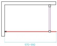 van Rijn inloopdouche ST04 mat zwart 100x200cm