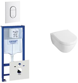 Villeroy & Boch Subway Compact Toiletset - inbouwreservoir - diepspoel wandcloset - bedieningsplaat verticaal - wit 0729205/0729242/1024232/1025456/