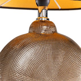 Landelijke tafellamp brons met zwart 39 cm - Kygo Landelijk E14 ovaal Binnenverlichting Lamp