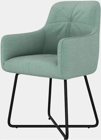 Eetkamerstoel - Arne - stof Bjorn grof geweven mint