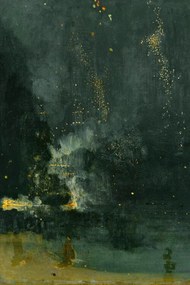 Kunstreproductie Nocturne in Black & Gold (The Fallen Rocket) - James McNeill Whistler, (26.7 x 40 cm)