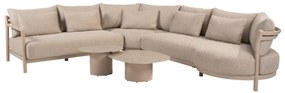 Sofie Mykonos modulaire hoek loungeset 5 delig keramiek latte 4 Seasons Outdoor