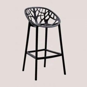 Ores Hoge Tuinstoel Van Polypropyleen Zwart & ↑75 Cm - Sklum