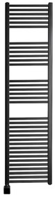 Sanicare elektrische design radiator 45x172cm zwart met Bluetooth en thermostaat links chroom