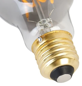 Set van 5 E27 LED spiraal lampen A60 smoke 4W 120 lm 1800K