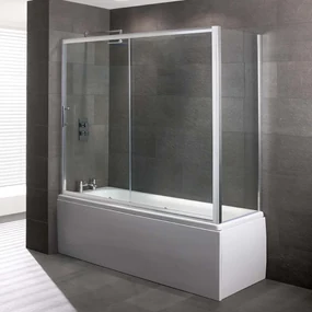 Eastbrook Volente badwand met schuifdeur 170x150cm chroom