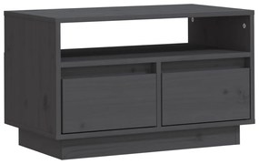 vidaXL Tv-meubel 60x35x37 cm massief grenenhout grijs