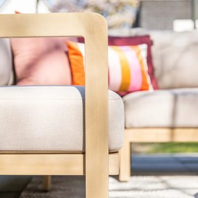 Garden Impressions Sirocco lounge dining set 3-delig rechts - acacia - grey sand