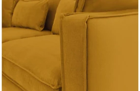 Goossens Bank Suite geel, stof, 2,5-zits, elegant chic met ligelement links