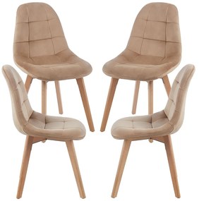 Set 4 Kelen Fluwelen Stoelen