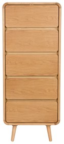 Zuiver Rise Natural Design Ladenkast Gebogen Eikenhout - 40x45x112cm.