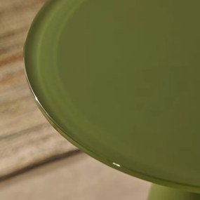 Kave Home Wilshire Ronde Bijzettafel Mat Glas Groen 35 Cm - 35 X 35cm.