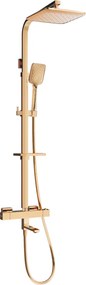Mexen CQ62 bad-douchecombinatie met regendouche en thermostatische kraan, roze goud - 779106295-60