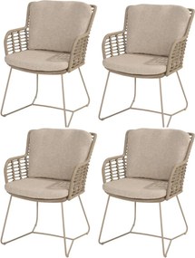Fabrice tuinstoel latte 4 Seasons Outdoor set van 4