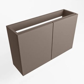 Mondiaz FOWY fonteinonderkast - 70x22x50cm - 2 deuren - push to open - softclose - Smoke FOWYTO70Smo2D