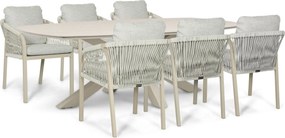 Tuinset 6 personen 240 cm Rope Taupe Lifestyle Garden Furniture Biagio/Voyage