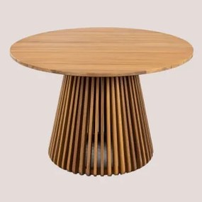 Ronde Tuintafel Ø120 Cm Van Acaciahout Mura Rustiek Acaciabruin - Sklum