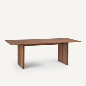 Tafel in massief notenhout L220 cm, Minela