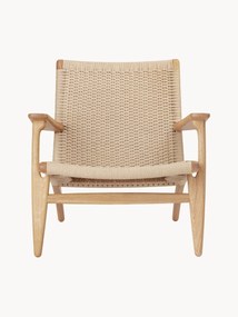 Fauteuil CH25 met gevlochten zitvlak en rugleuning
