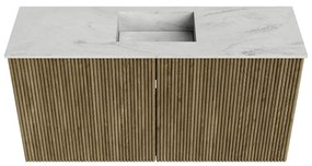 Mondiaz Joya DLux 80cm toiletmeubel dusk met wastafel faye midden zonder kraangat opalo