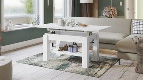 ASTORIA witte, uitschuifbare tafel