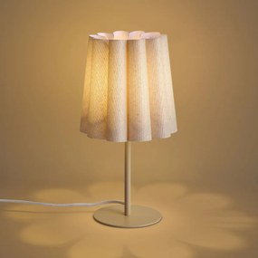 Japandi tafellamp beige met stoffen kap 35cm - Jenni