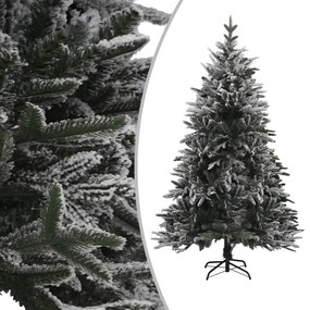 vidaXL Kunstkerstboom met LED's en sneeuw 210 cm PVC en PE