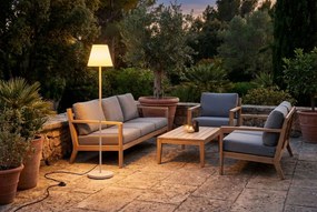 Buiten Vloerlamp Beige Met Witte Kap IP - Virginia Kunststof /Staal Zand/Beige