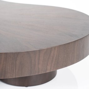Eleonora Bobbie Grote Salontafel Walnoot Organisch - 150 X 110cm.