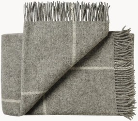 Wollen plaid Mandø met franjes