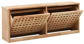 vidaXL Schoenenopbergbank 94x20x38 cm massief walnotenhout
