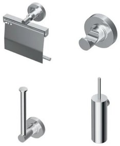 Ideal Standard Iom toiletaccessoires set met handdoekhaak closetrolhouder met deksel met closetborstelgarnituur en reserverolhouder chroom K7211NU